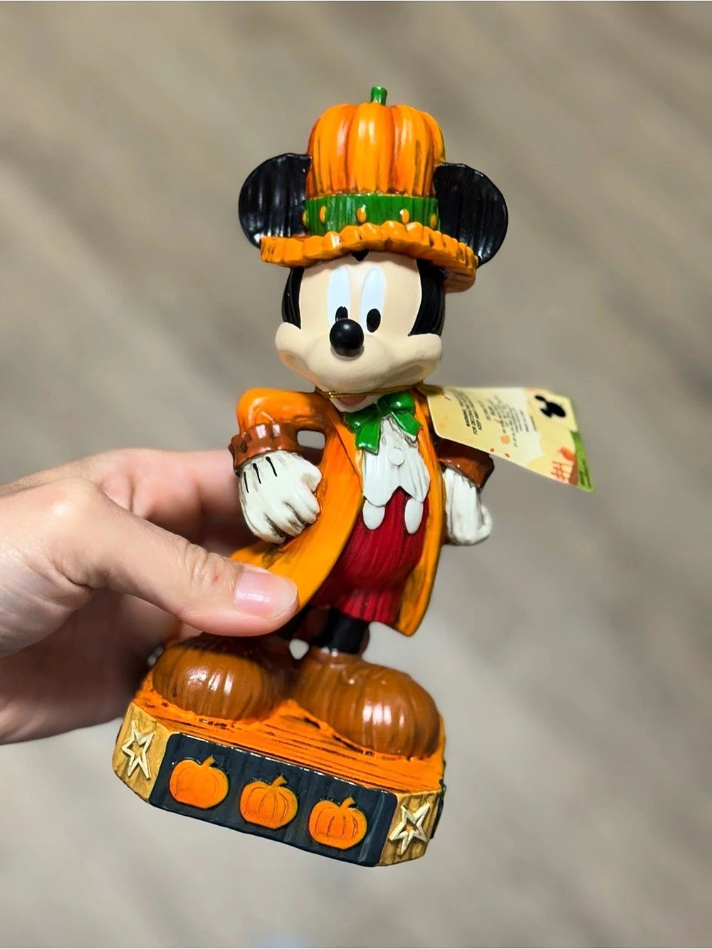 Disney Mickey Mouse Halloween Pumpkin Figurine NWT